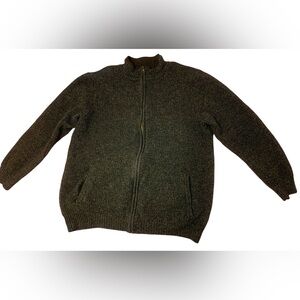 Pendleton Woolen Mills Men's Full Zip Faux Cardigan Sweater Washable Wool Sz XL